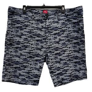 Levi's‎ XX Chino Shorts Men’s 40 Blue Fishing Print 9” Inseam Stretchy Outdoors